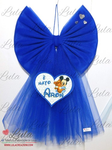 Fiocco nascita tulle - nascita, in