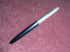 LINCOLN GIUBILEO MEDIA. Penna stilografica antica celluloide nera a stantuffo.