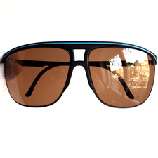 occhiali da sole SPALDING sunglasses vintage square oversize black ski wrap 90s