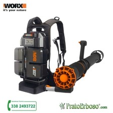 Worx WG572E - Soffiatore a zaino a batteria 80V - con batteria e caricatore