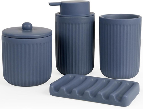 Set accessori bagno blu 4 - set,