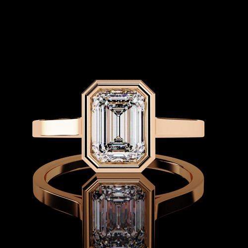 Anello oro rosa massiccio - oro,