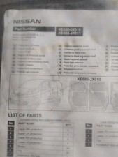 KIT PANNELLI PROTEZIONE PORTA SCORREVOLE NISSAN NV200 2009 ORIGINALE KE680JX010