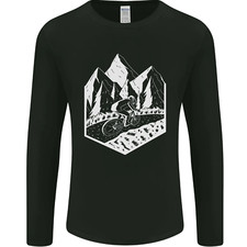 DH Downhill Mountain Biking Cycling Bicycle Mens Long Sleeve T-Shirt