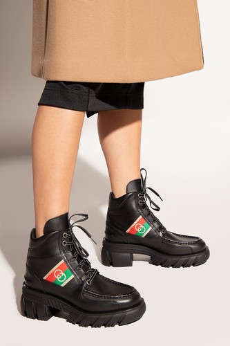 Gucci quebec logo leather - gg,