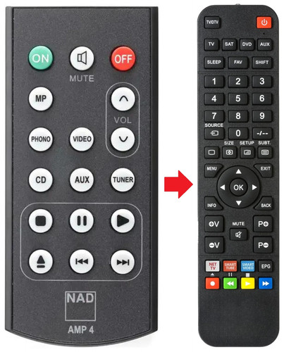 Telecomando adatto per nad - telecomando,