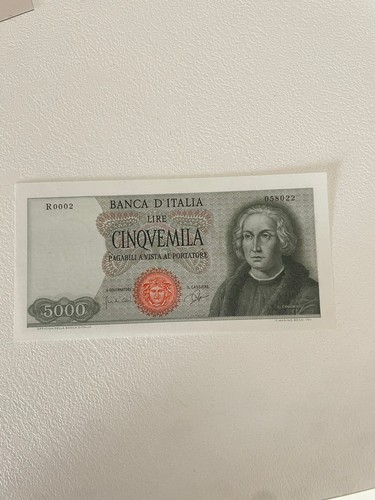 5000 lire colombo tipo - lire,