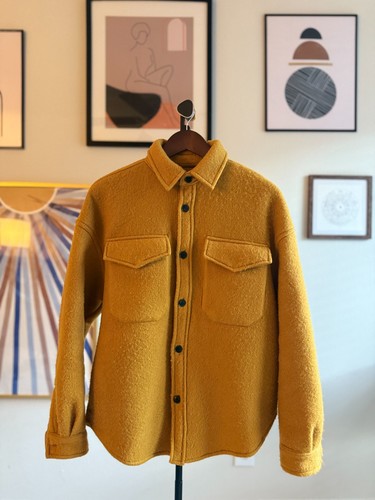 Giacca camicia lana oversize