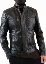 Giacca Belstaff nuova con etichette Weybridge 2.0 in pelle di vitello cerata a mano - NERA EU50/US40/L (L)