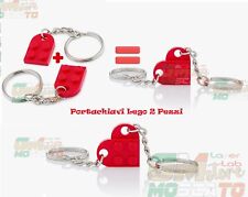 2x PORTACHIAVI ROSSO A CUORE ❤️ LEGO AMORE AMICIZIA LOVE COPPIA SAN VALENTINO