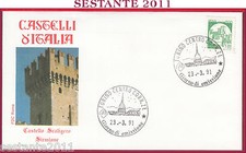 ITALIA FDC ROMA CASTELLO SCALIGERO SIRMIONE BS 1991 ANNULLO TORINO T705