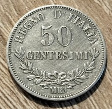 50 CENTESIMI VALORE 1863