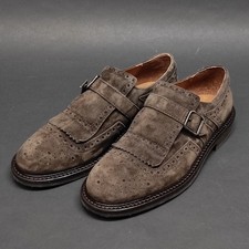 FRAU Made in Italy n.43 – Scarpe doppia fibbia scamosciate marroni eleganti