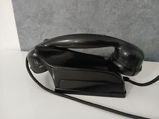 Antico Citofono Bachelite con Cornetta da Muro Parete Nero Vintage