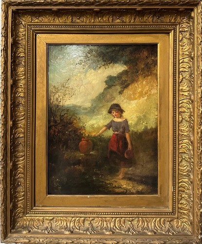 Antico dipinto olio scuola
