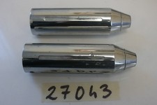 Coppia manopole cromate Ø26-30mm Grip set Moto Custom Harley Davidson