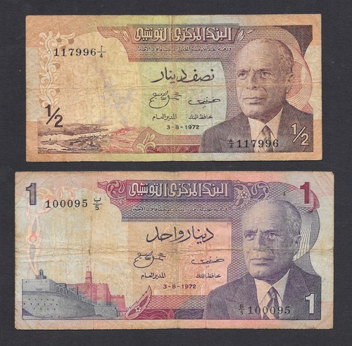 Tunisia coppia banconote - tunisia,