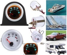 VOLTMETRO MARINO DISPLAY LED ARANCIO 12V RANGE 8-16V  BARCA AUTO CAMPER CARAVAN