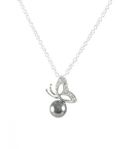 Collana farfalla perla - +,