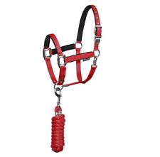 EQUESTRO Capezza cavezza longhina lunghina cavallo FULL nylon rossa
