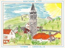 22-101E) MONTAGNA VIVA TAMBRE CANSIGLIO RISTORANTE PENSIONE ALPI DANDON BELLUNO