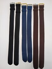 CINTURINO VINTAGE NYLON PERLON COMODO RESISTENTE  MISURE 18 - 20  BLU - NERO