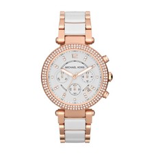 Orologio Donna MICHAEL KORS PARKER MK5774 Chrono Acciaio Rosè Bianco Swarovski