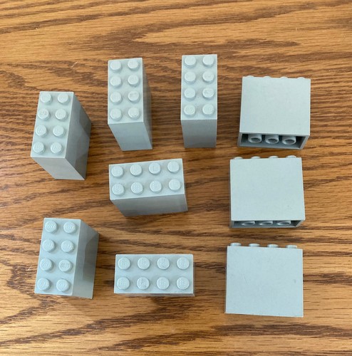 Lego 30144 grigio chiaro - 9x,