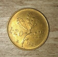 MONETA 20 LIRE RAMO DI QUERCIA