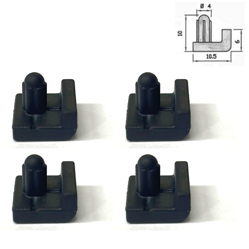 Kit pezzi gommini griglie - kit, 4