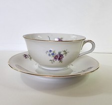 Tazza da tè the antica in porcellana Bavaria  con piattino Anni 50