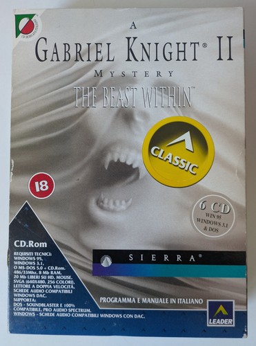 Gabriel knight cd rom - 2, pc