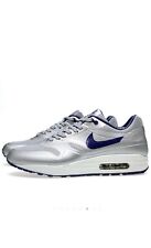 NIKE AIR MAX 1 HYPERFUSE QS - ARGENTO METALLIZZATO / BLU ROYAL PROFONDO - UK 9 NUOVE IMBALLATE