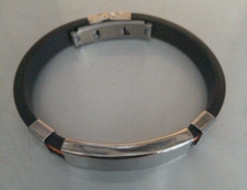 IDEA REGALO UOMO - BRACCIALETTO - GOMMA E METALLO