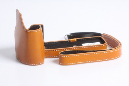 Mezza borsa pelle marrone e - borsa, in