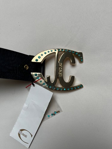 Cintura pelle nera just - pelle,