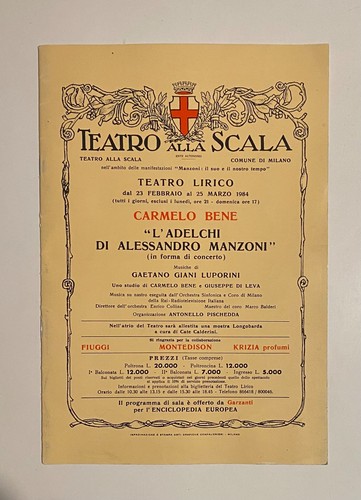 Adelchi alessandro - l´adelchi, di