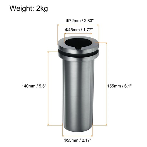 Crogiolo grafite 2 kg - grafite,,
