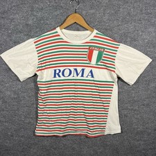 T-shirt vintage anni 80 Roma Italia turistica maglia calcio Italia viaggio souvenir M