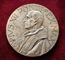 MEDAGLIA PAPA PIO XII ANNO SANTO 1950 - IUSTITIA PAX - STAB. LORIOLI