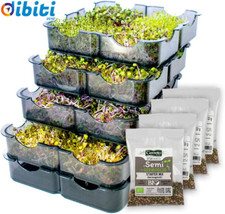  Germogliatore per Semi Manuale + 4 Confezioni Mix di Semi (32gr.), Innovativo P