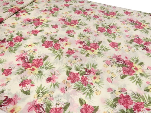 Tessuto cotone voilé fiori