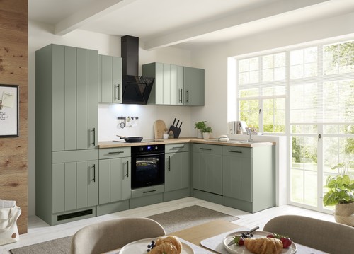 Cucina angolare country verde - angolare,