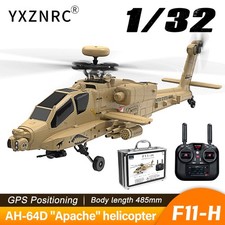YXZNRC F11-H Elicottero RC Apache AH-64D 8CH GPS Telecomando Stabilizzato Aereo