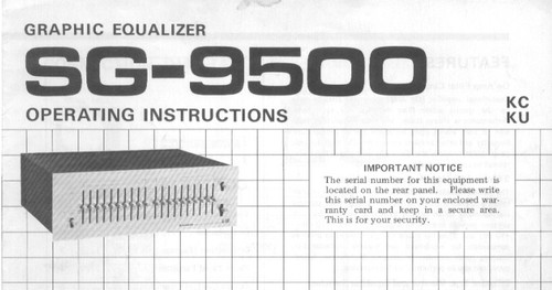 Pioneer 9500 manuale - sg-9500,