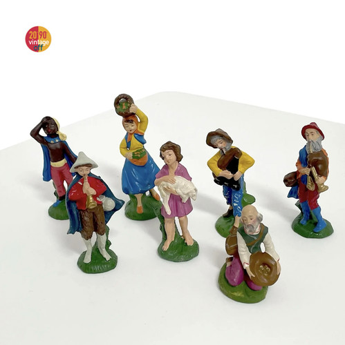 Statuine presepe vintage gesso