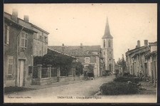 CPA Tronville, Grande-Rue et l´Eglise 