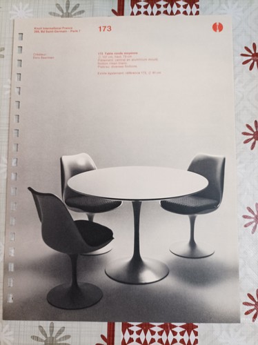 Fiche publicité knoll table - fiche,