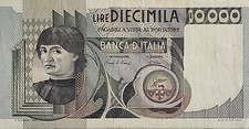 ITALIA 1980, BANCONOTA 10.000