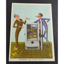 Cartolina Pubblicitaria Frigoriferi "Rex" - Finalmente qui si Beve Fresco!